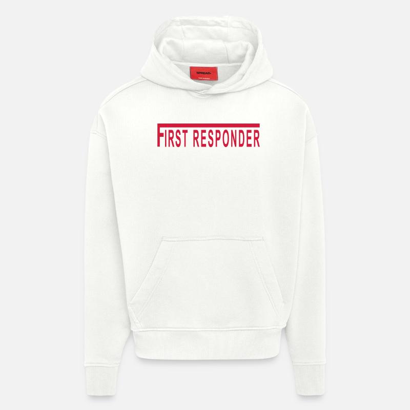 First Responder langes F - Hoodie- made by SPREAD  - OFF WHITE