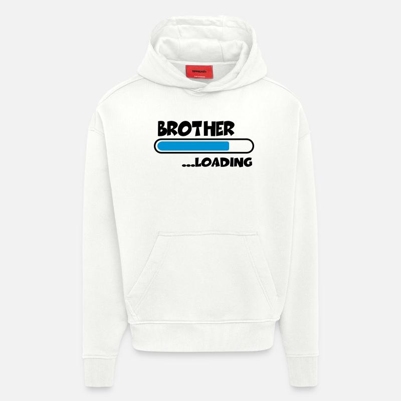 Brother loading - Sweat à capuche bio épais oversize fabriqué en UE - OFF WHITE