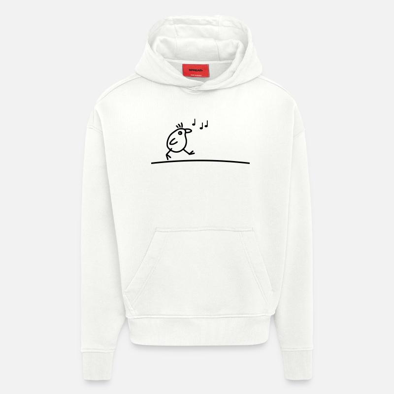 Singender Vogel - Hoodie- made by SPREAD  - OFF WHITE