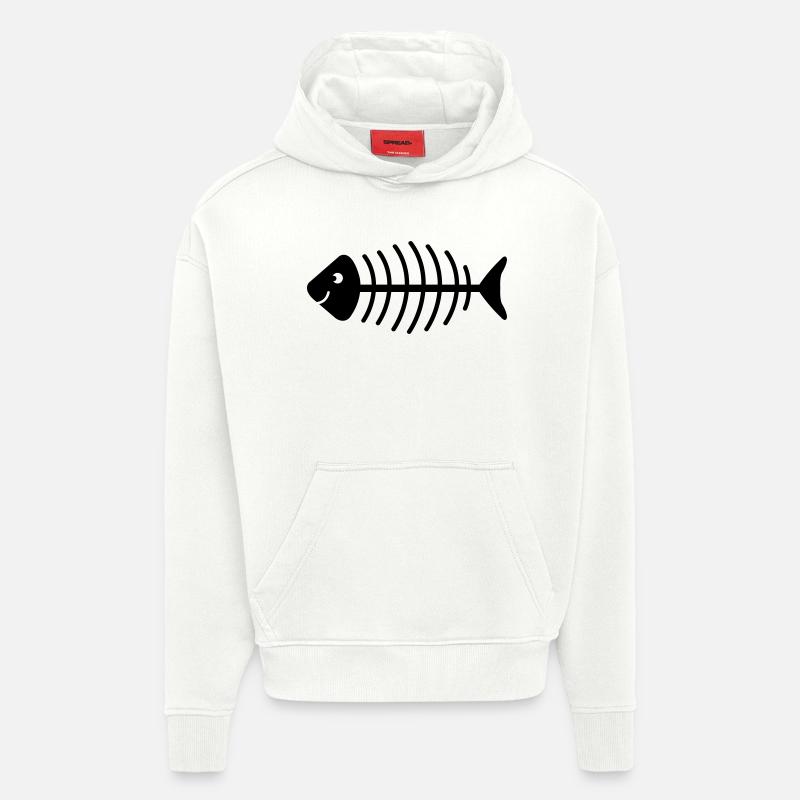 fischgrete - Hoodie- made by SPREAD  - OFF WHITE