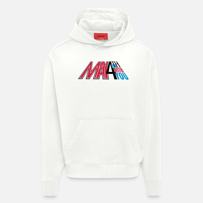 may4th_vec_3 de - Hoodie- made by SPREAD  - OFF WHITE