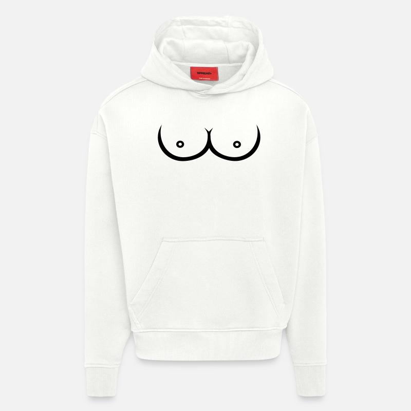 Buste - Sweat à capuche bio épais oversize fabriqué en UE - OFF WHITE