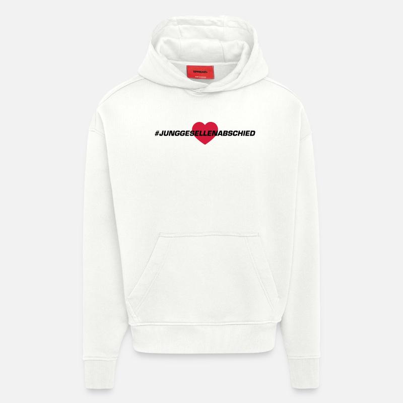 Junggesellenabschied Herz - Hoodie- made by SPREAD  - OFF WHITE