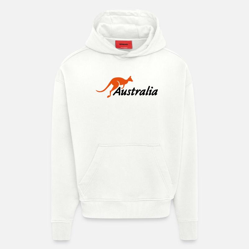 australia - Sweat à capuche bio épais oversize fabriqué en UE - OFF WHITE