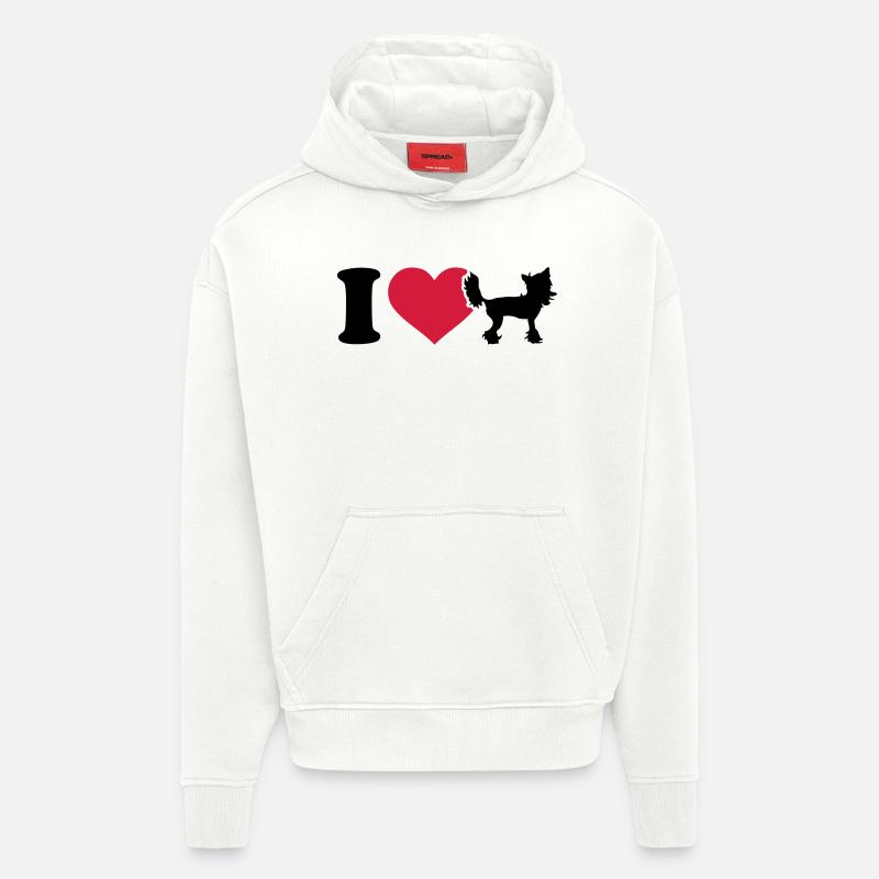 Chinesischer Schopfhund - Hoodie- made by SPREAD  - OFF WHITE