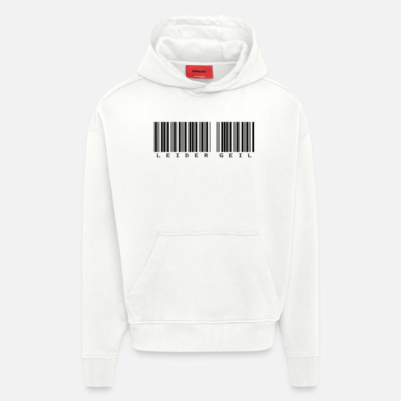 Leider Geil Barcode - Hoodie- made by SPREAD  - OFF WHITE
