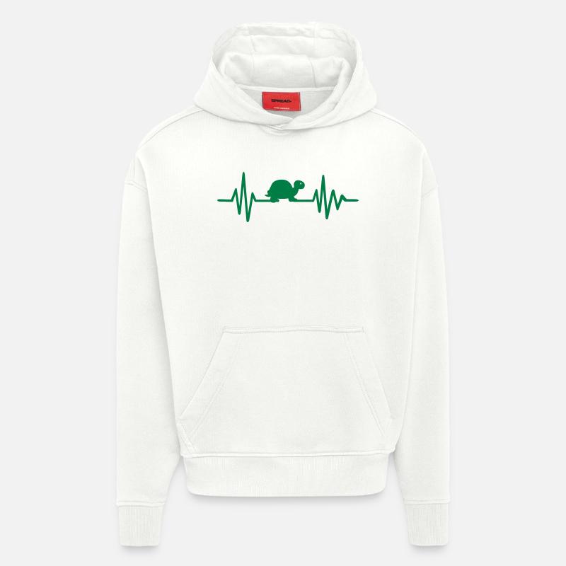 Tortue - Sweat à capuche bio épais oversize fabriqué en UE - OFF WHITE