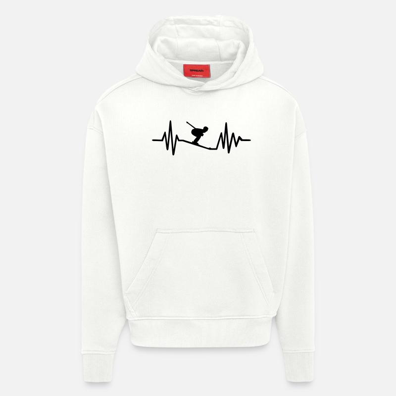 Ski - Sweat à capuche bio épais oversize fabriqué en UE - OFF WHITE
