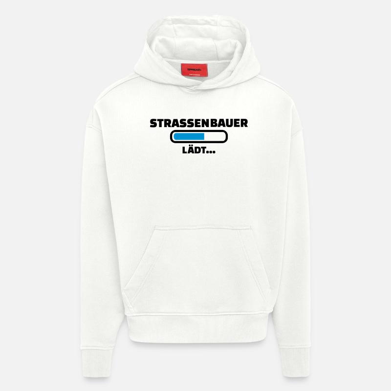 Straßenbauer - Hoodie- made by SPREAD - OFF WHITE