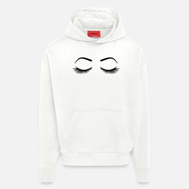Wimpern - Hoodie- made by SPREAD  - OFF WHITE