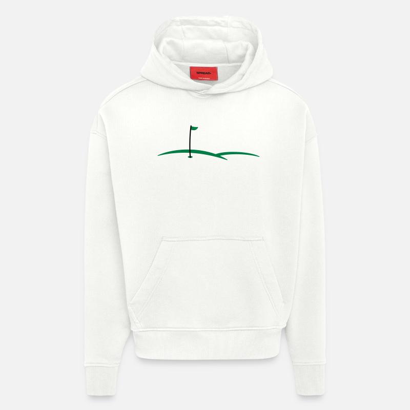 Trou de golf 2c - Sweat à capuche bio épais oversize fabriqué en UE - OFF WHITE
