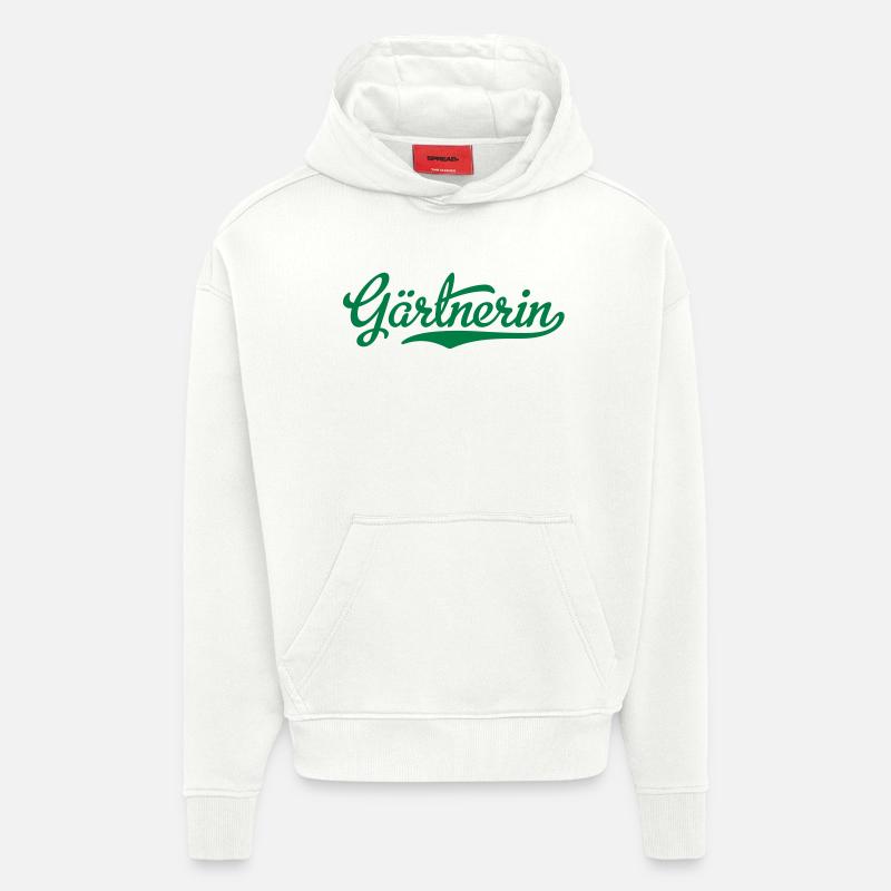 Jardinier - Sweat à capuche bio épais oversize fabriqué en UE - OFF WHITE
