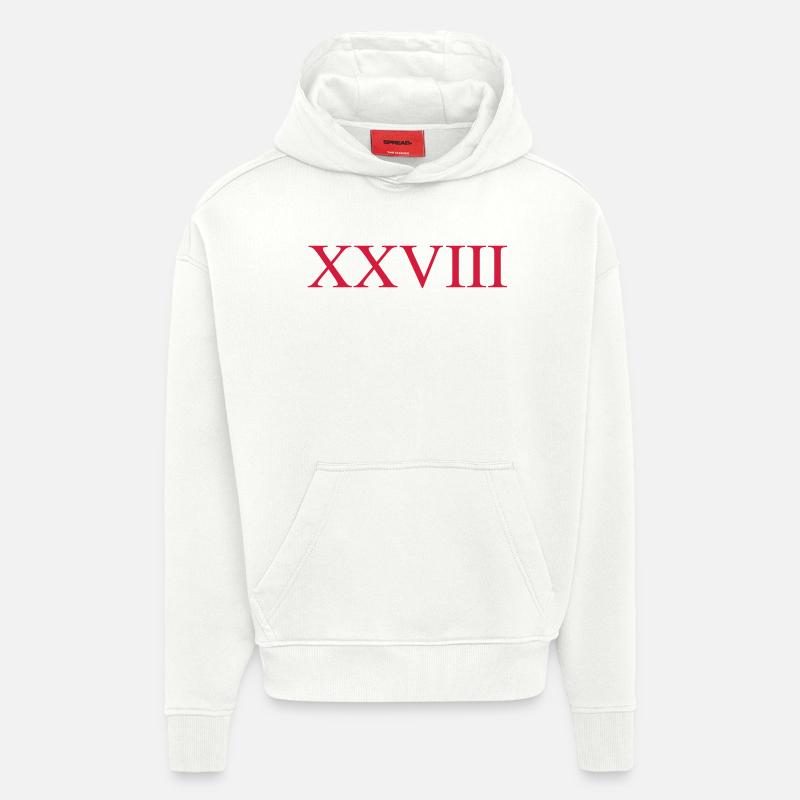 28 - Sweat à capuche bio épais oversize fabriqué en UE - OFF WHITE