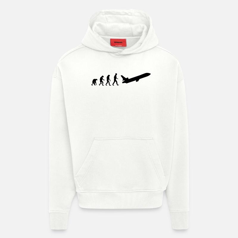 jet evolution - Hoodie- made by SPREAD  - OFF WHITE