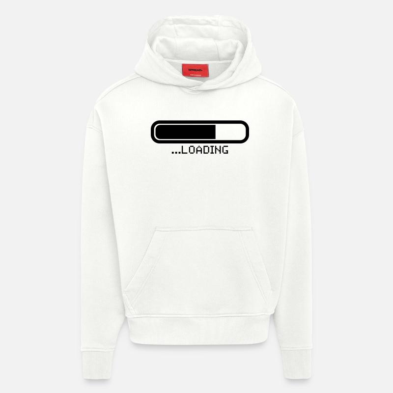 loading_gl1 - Sweat à capuche bio épais oversize fabriqué en UE - OFF WHITE