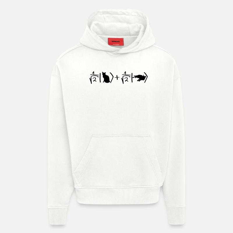 Schrödinger Katze - Hoodie- made by SPREAD  - OFF WHITE