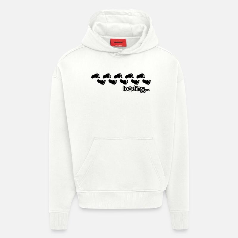 Loading Baby Design - Sweat à capuche bio épais oversize fabriqué en UE - OFF WHITE