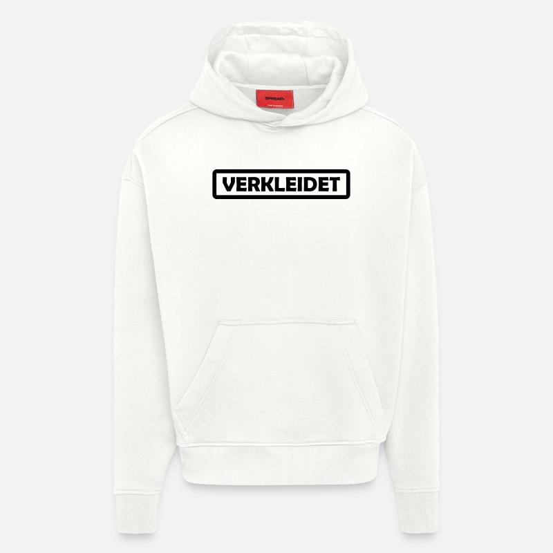 verkleidet - Sweat à capuche bio épais oversize fabriqué en UE - OFF WHITE