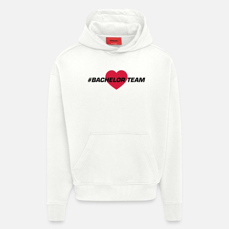 bachelor team herz - Hoodie- made by SPREAD  - OFF WHITE
