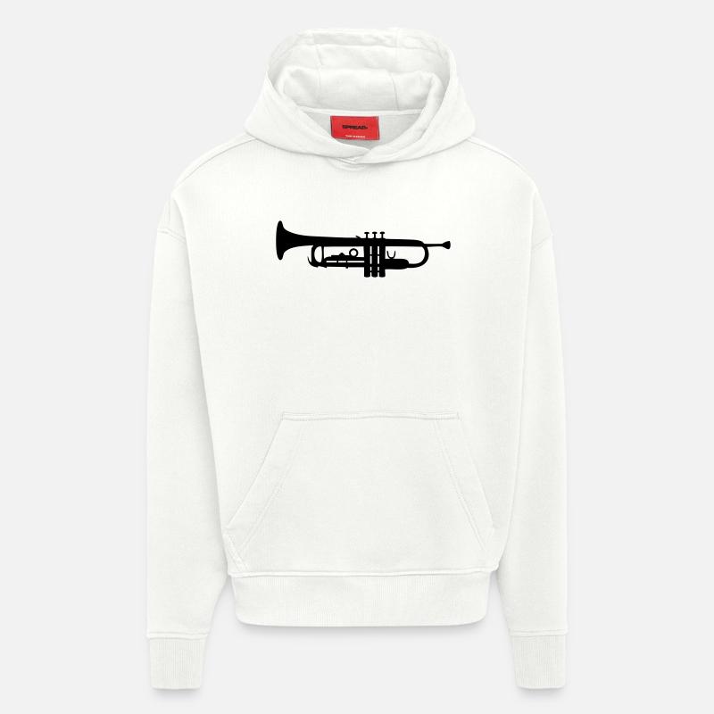 Trompete - Hoodie- made by SPREAD  - OFF WHITE