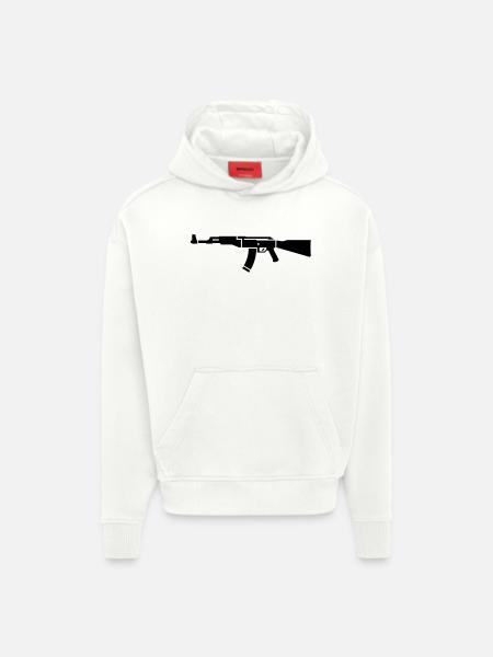 AK 47 - Hoodie- made by SPREAD  - OFF WHITE