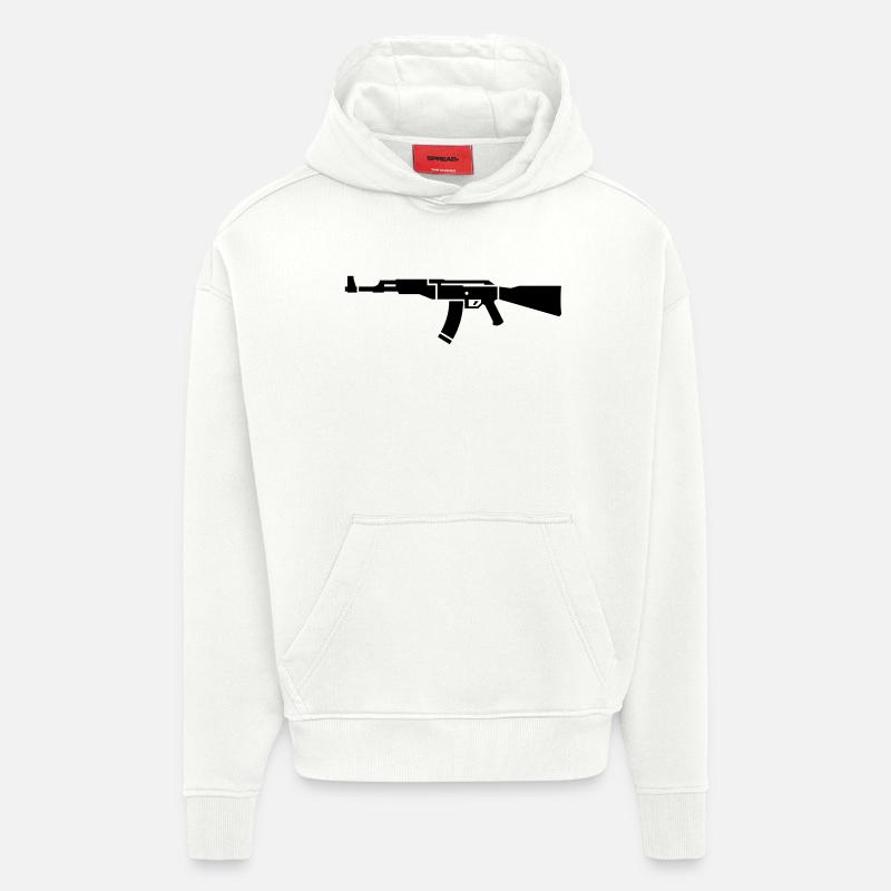 AK 47 - Hoodie- made by SPREAD  - OFF WHITE