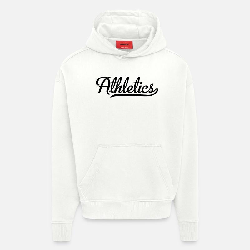 Athletics - Sweat à capuche bio épais oversize fabriqué en UE - OFF WHITE