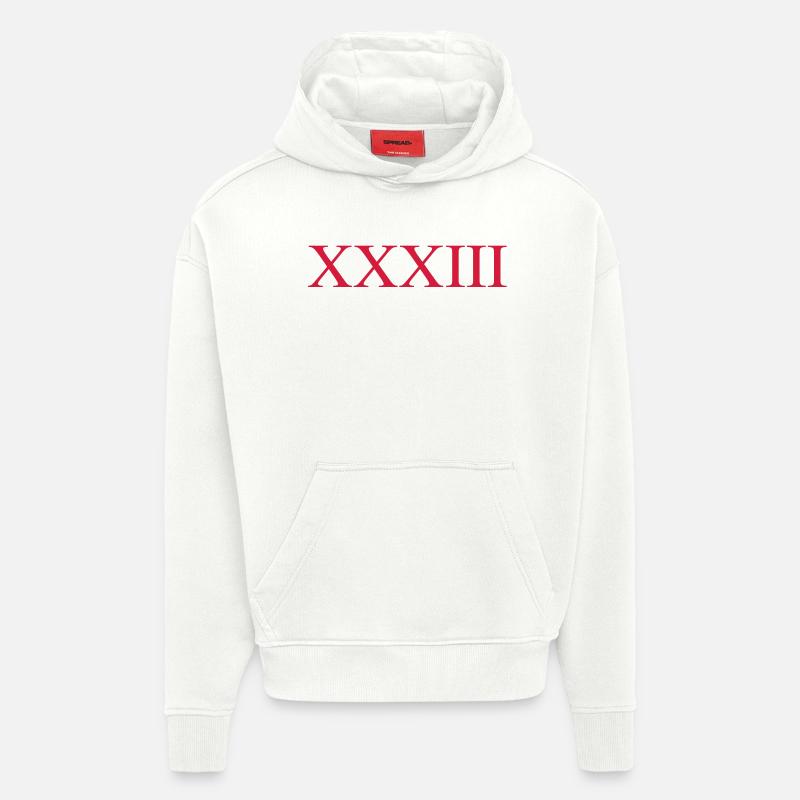 33 - Sweat à capuche bio épais oversize fabriqué en UE - OFF WHITE