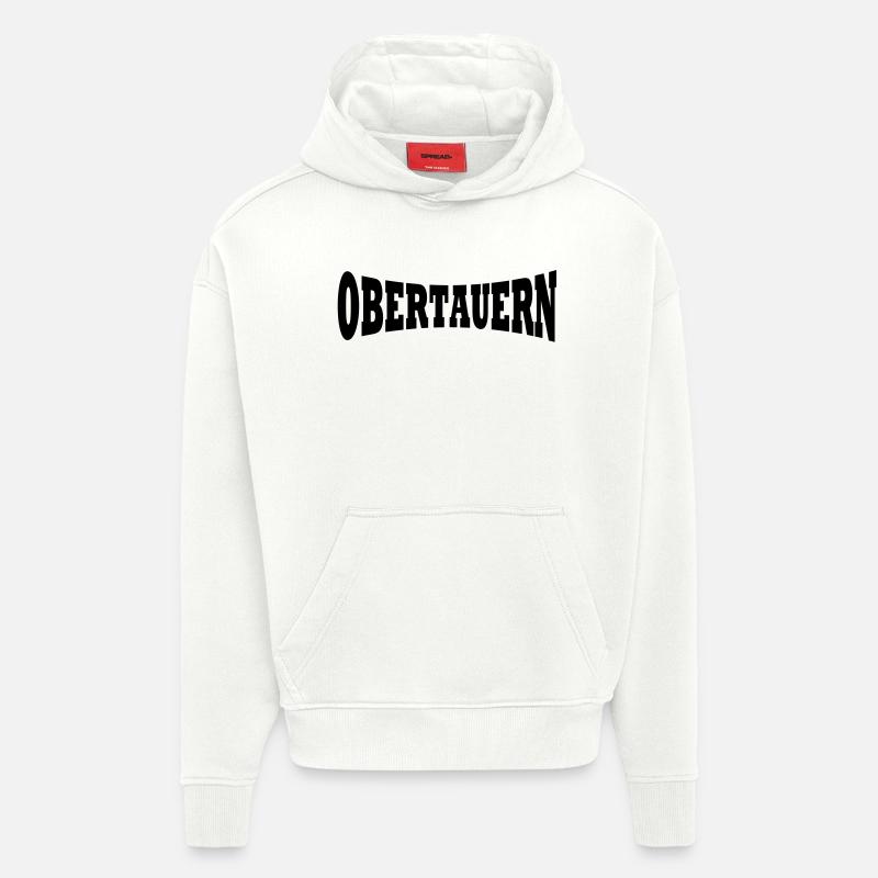 Station de ski Obertauern - Sweat à capuche bio épais oversize fabriqué en UE - OFF WHITE