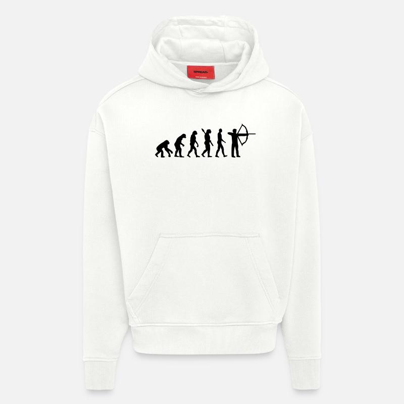Evolution Archery - Hoodie- made by SPREAD  - OFF WHITE