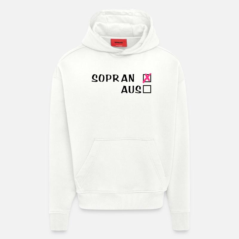 Sopr an oder aus - Hoodie- made by SPREAD  - OFF WHITE