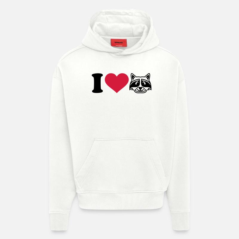 Waschbär - Hoodie- made by SPREAD  - OFF WHITE
