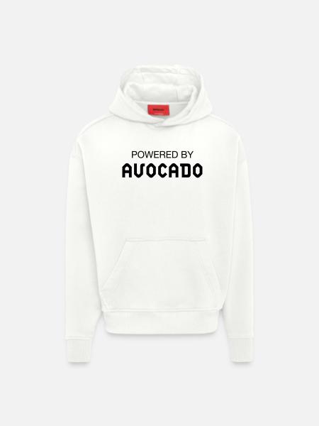 Powered By Avocado - Hoodie- made by SPREAD  - OFF WHITE
