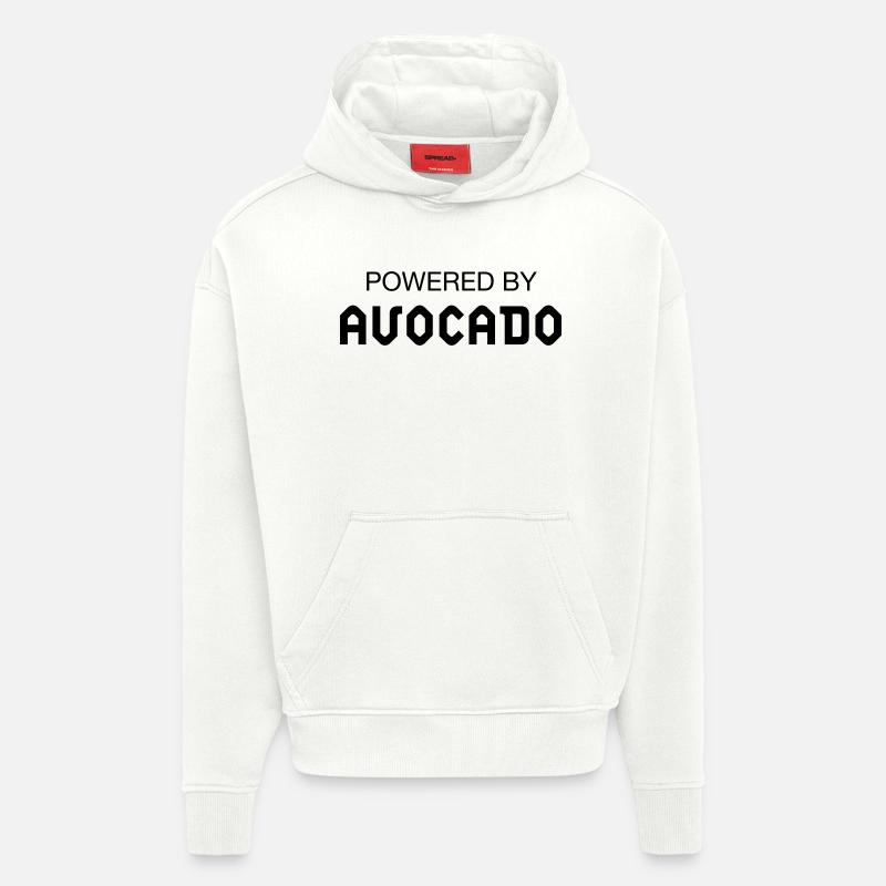 Powered By Avocado - Hoodie- made by SPREAD  - OFF WHITE