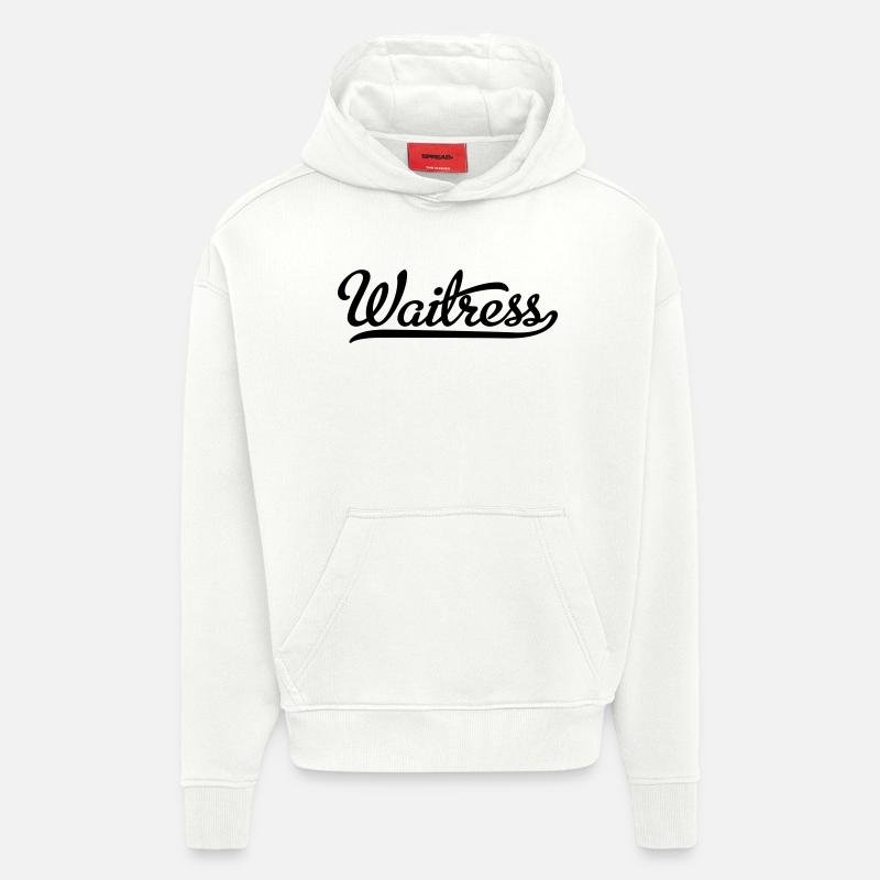 Serveuse - Sweat à capuche bio épais oversize fabriqué en UE - OFF WHITE