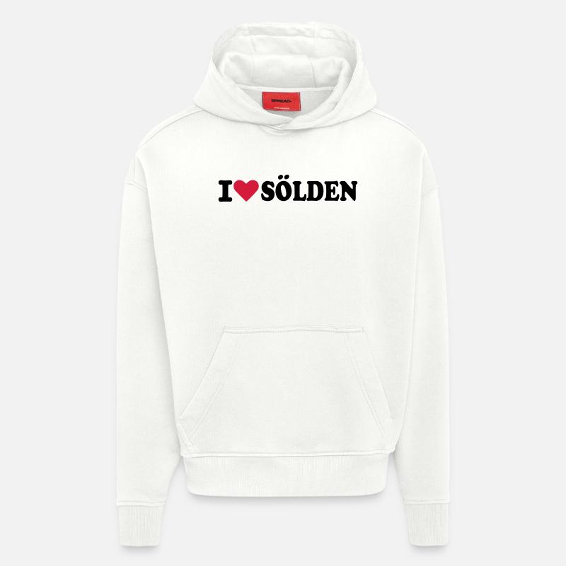 Sölden - Sweat à capuche bio épais oversize fabriqué en UE - OFF WHITE