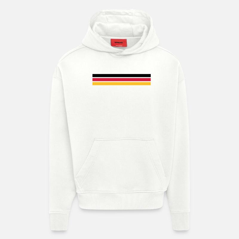 Germany - Sweat à capuche bio épais oversize fabriqué en UE - OFF WHITE