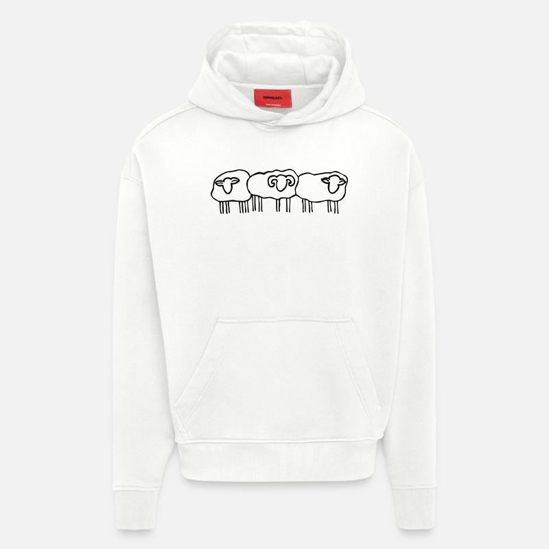 Schafe Schafherde - Hoodie- made by SPREAD  - OFF WHITE