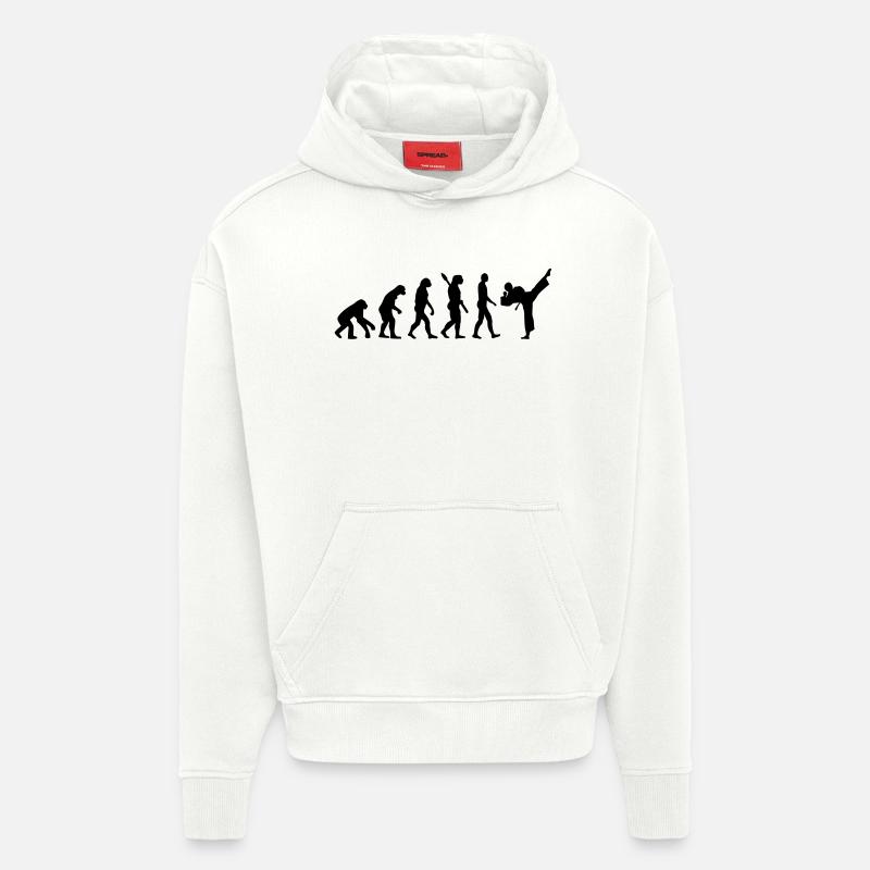Evolution Karate - Hoodie- made by SPREAD  - OFF WHITE