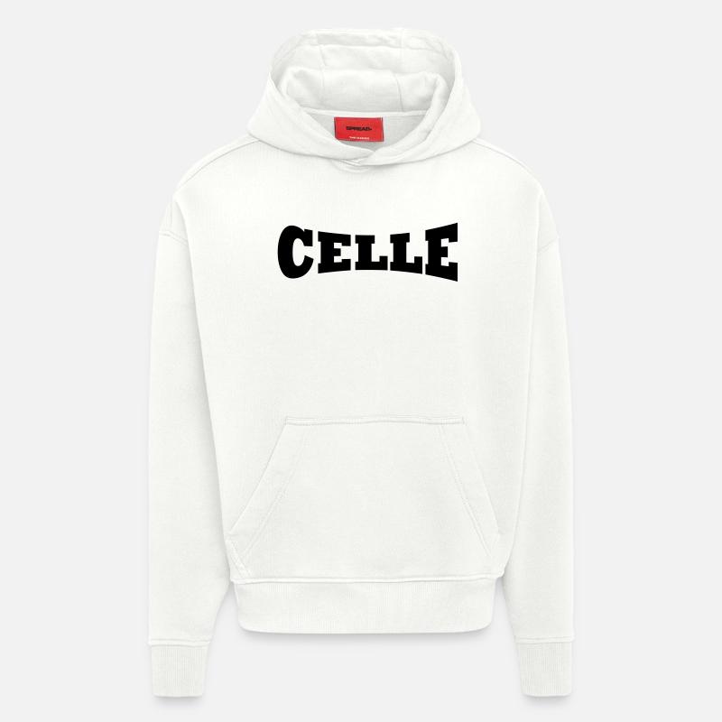 Celle - Sweat à capuche bio épais oversize fabriqué en UE - OFF WHITE