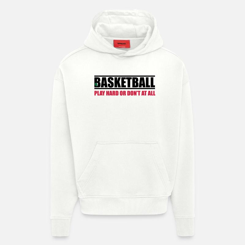basketball_17 - Sweat à capuche bio épais oversize fabriqué en UE - OFF WHITE