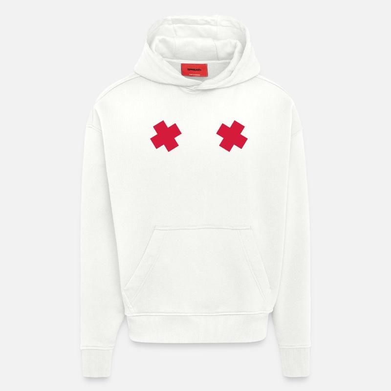 Buste - Sweat à capuche bio épais oversize fabriqué en UE - OFF WHITE