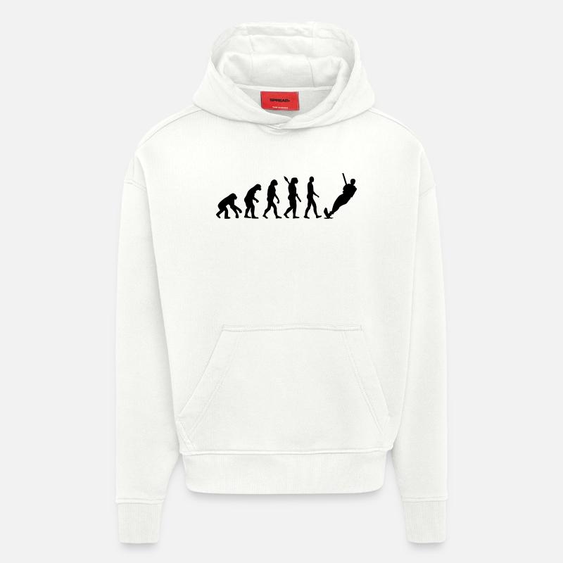 Évolution Ski nautique - Sweat à capuche bio épais oversize fabriqué en UE - OFF WHITE