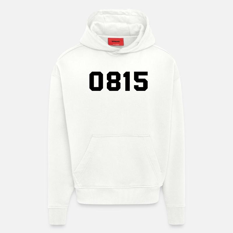 0815 - Sweat à capuche bio épais oversize fabriqué en UE - OFF WHITE