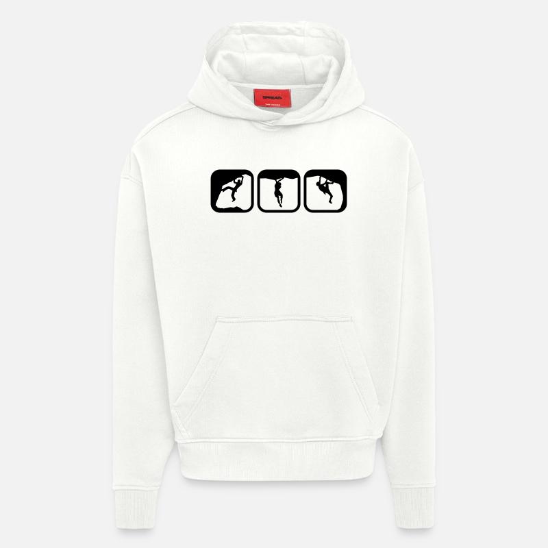 escalade-ensemble - Sweat à capuche bio épais oversize fabriqué en UE - OFF WHITE