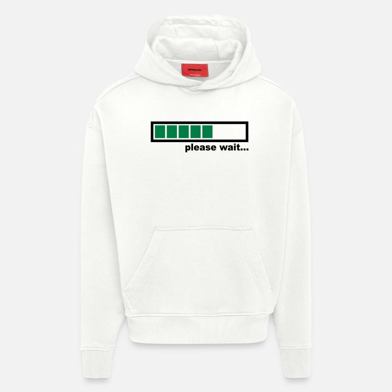 Loading - Sweat à capuche bio épais oversize fabriqué en UE - OFF WHITE