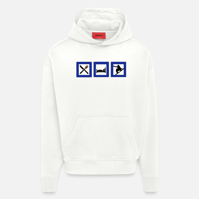 snowboard - Sweat à capuche bio épais oversize fabriqué en UE - OFF WHITE