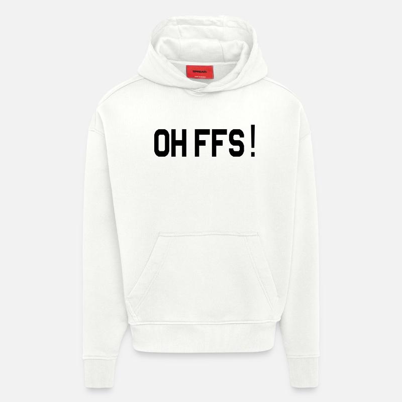 oh ffs - Sweat à capuche bio épais oversize fabriqué en UE - OFF WHITE