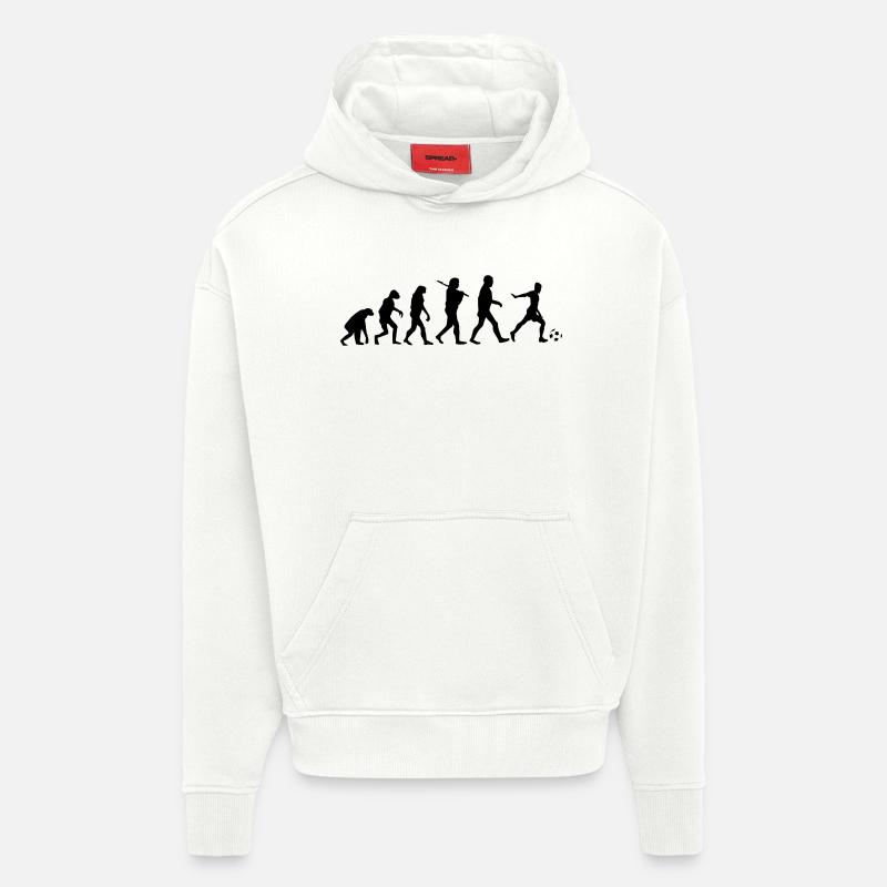 evolution foot - Sweat à capuche bio épais oversize fabriqué en UE - OFF WHITE