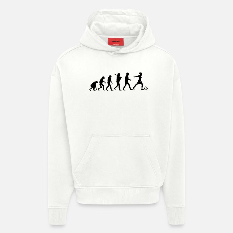 evolution foot - Sweat à capuche bio épais oversize fabriqué en UE - OFF WHITE